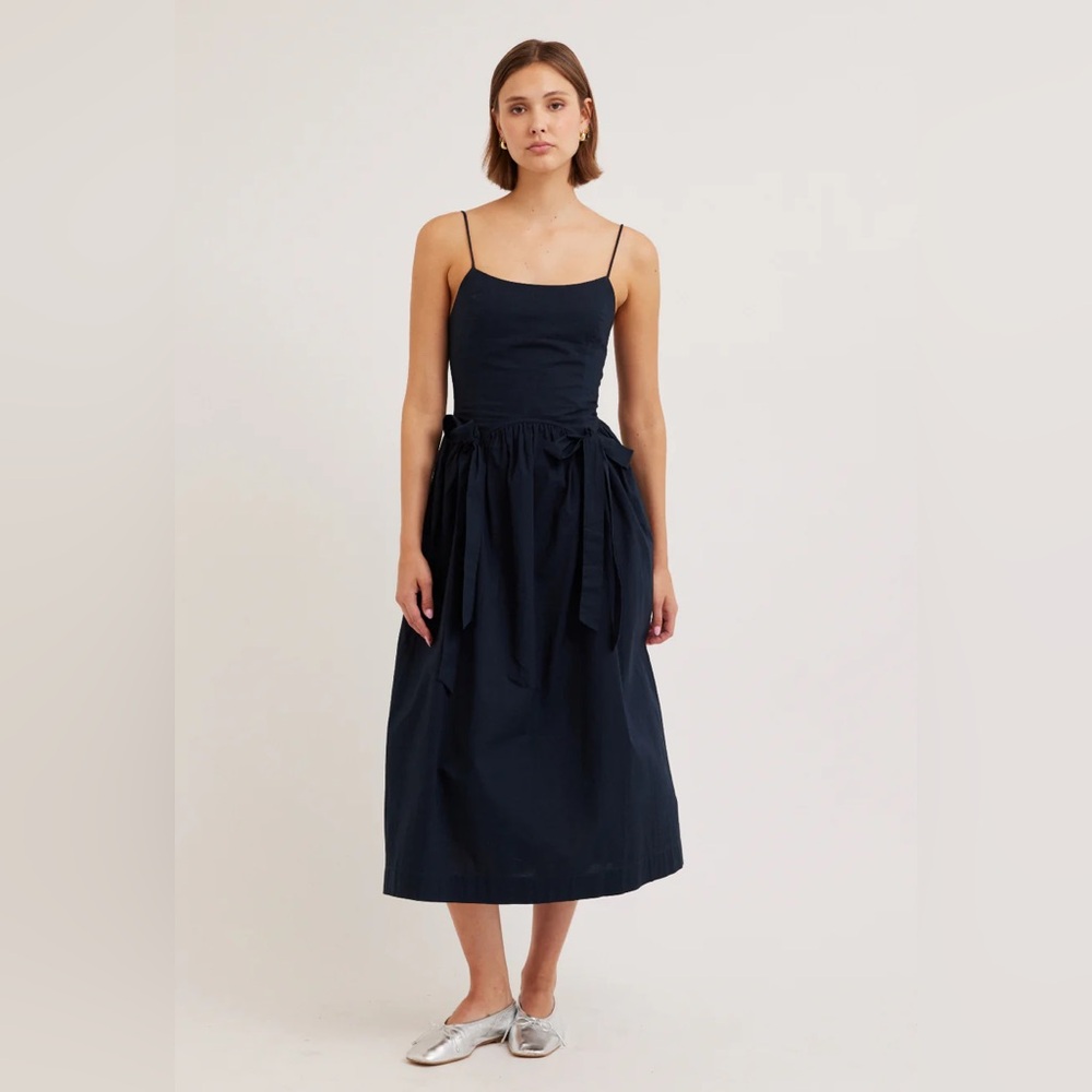 Damson Madder Penelope Apron Dress - Navy